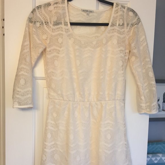 Off White Lace Dress - Picture 1 of 3